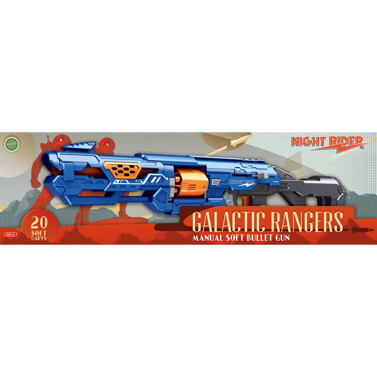 GALACTIC RANGERS NIGHT RIDER BLASTER — Parris Toys
