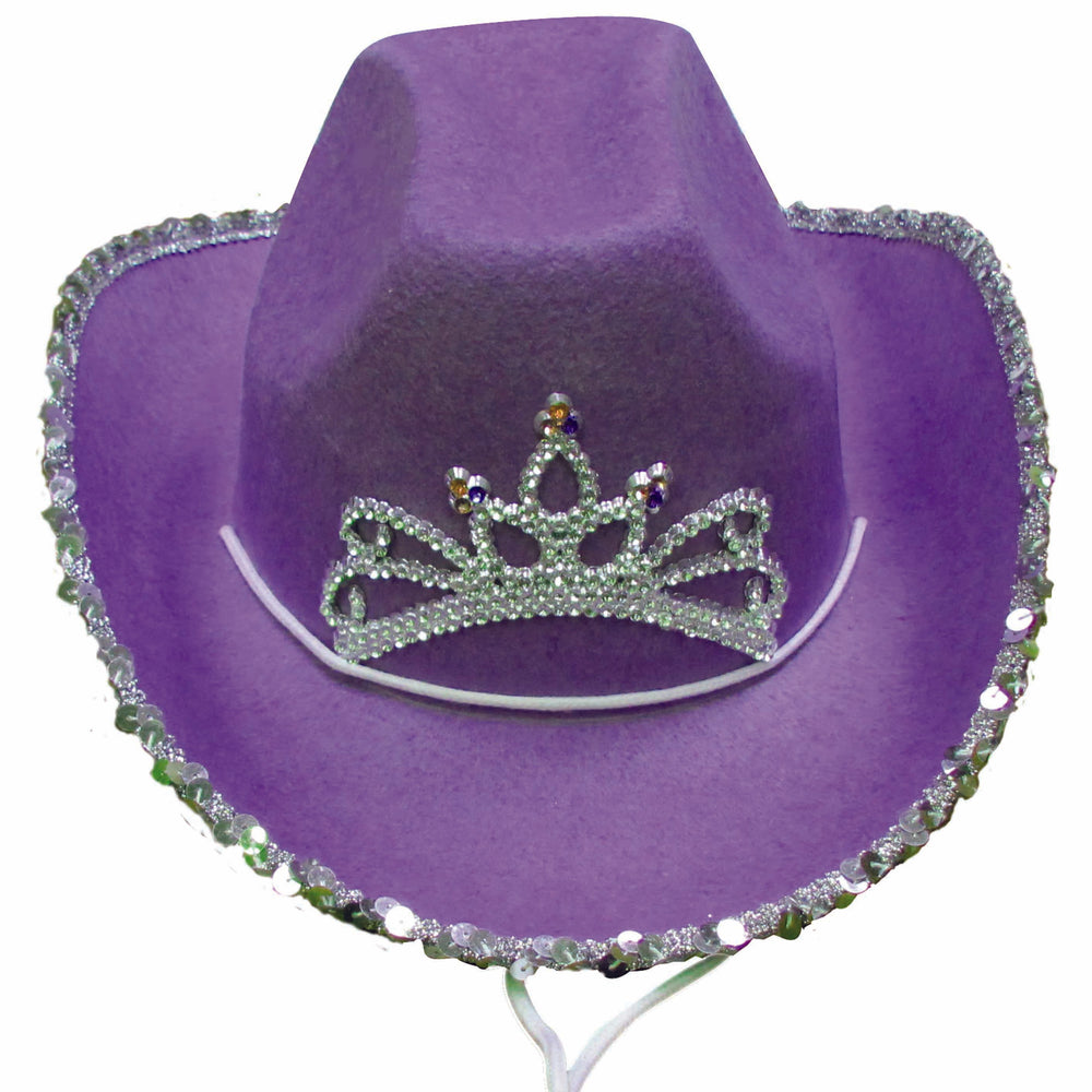 COWGIRL HAT PURPLE WITH BLING